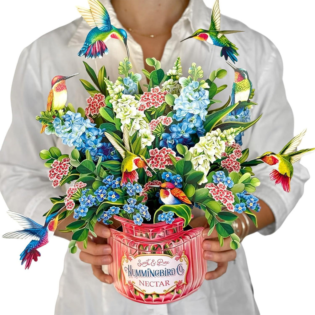 Forever Flower Bouquet 3D Popup Greeting Card with Envelope