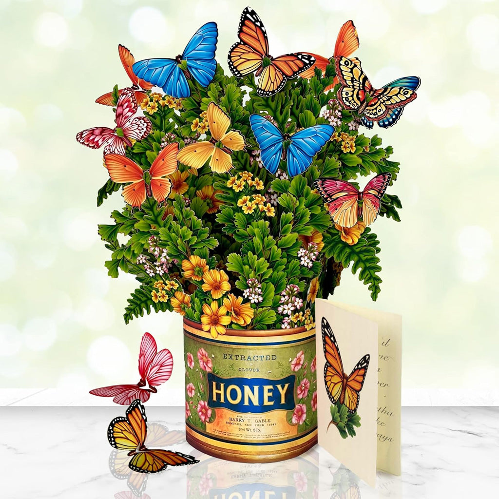 Forever Flower Bouquet 3D Popup Greeting Card with Envelope