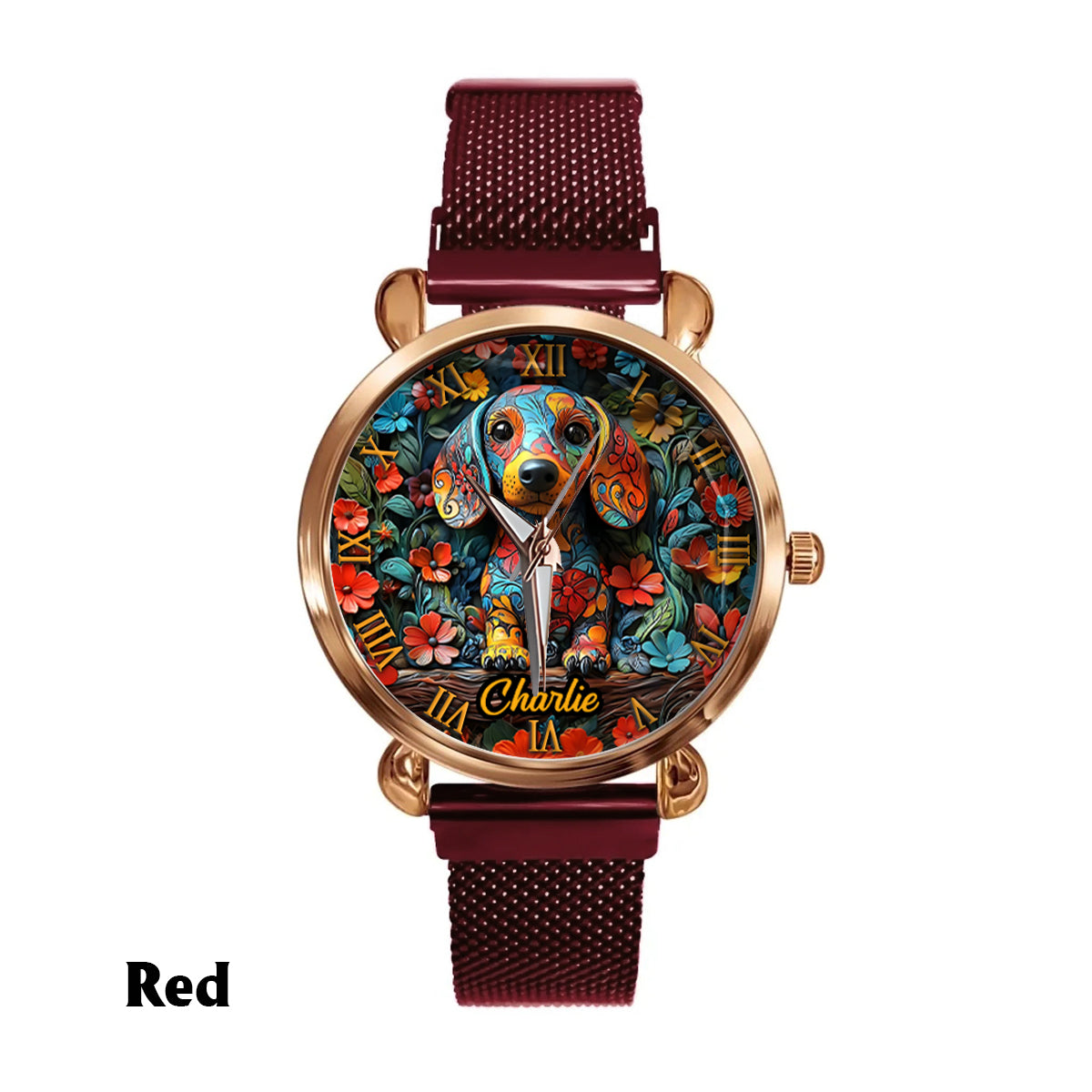 Dachshund Lovers - Personalized Dog Women Hand Watch