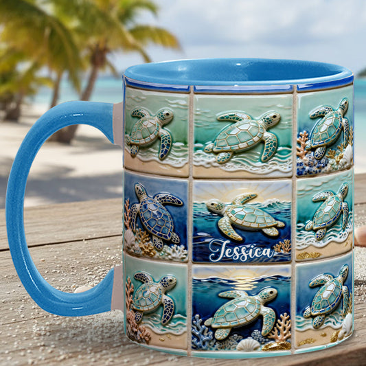Liebe Schildkröte - Personalisierte Tasse mit Schildkrötenmotiv