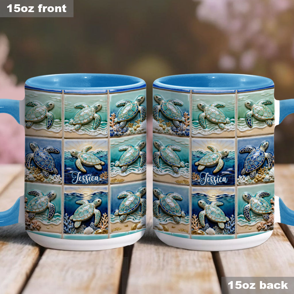 Mug personnalisé « Love Turtle » avec motif tortue