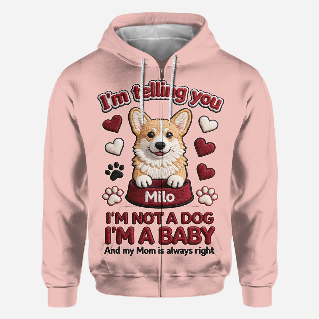 T-shirt personnalisé « Love Dog » avec un chien