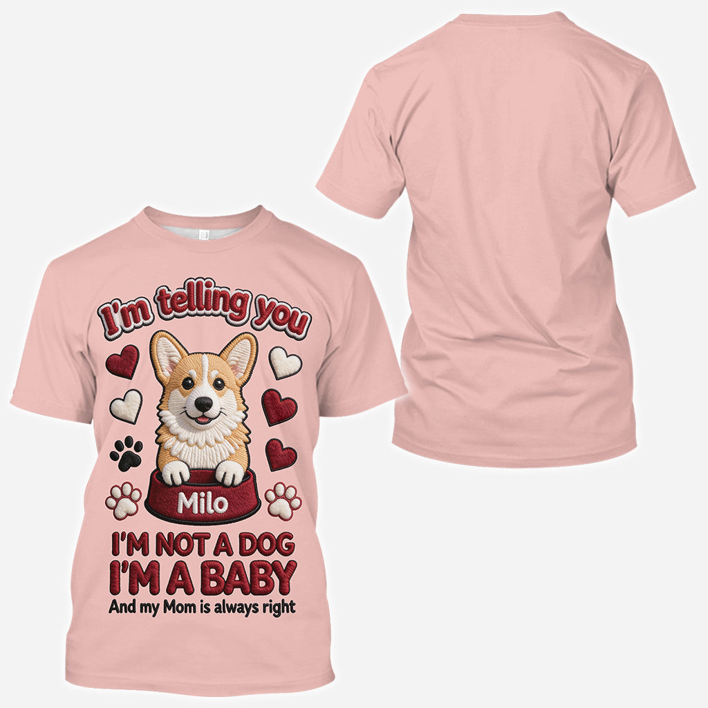 T-shirt personnalisé « Love Dog » avec un chien