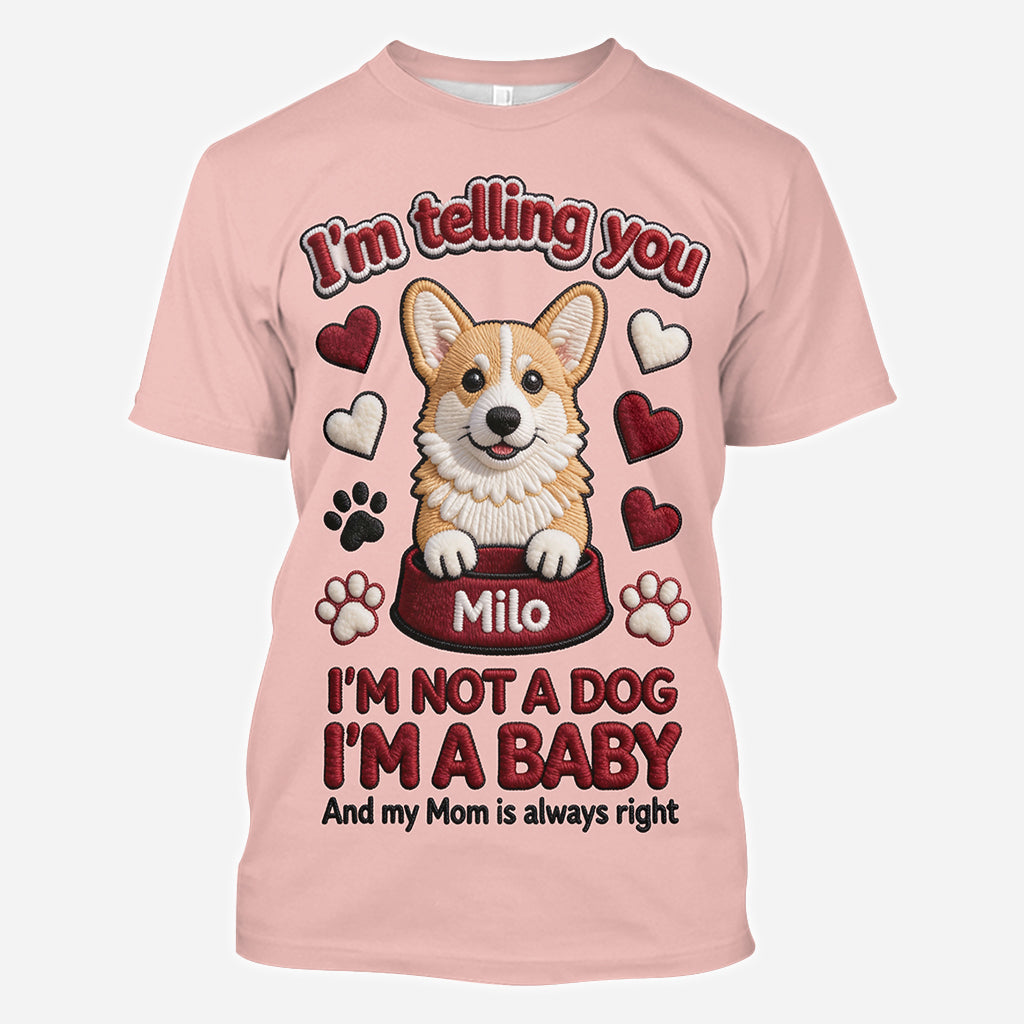 T-shirt personnalisé « Love Dog » avec un chien