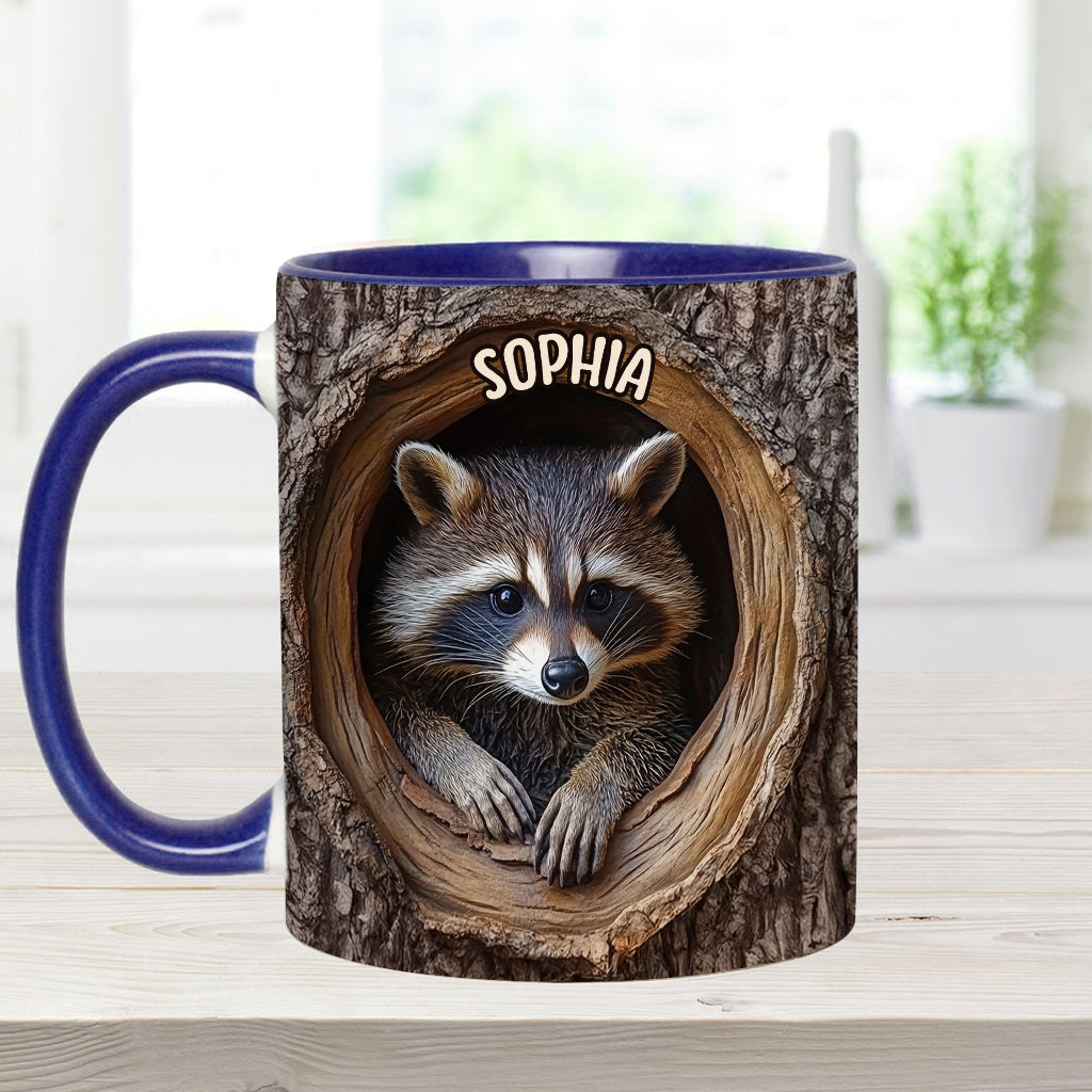 Niedlicher Waschbär - Personalisierte Tasse mit Waschbär-Motiv