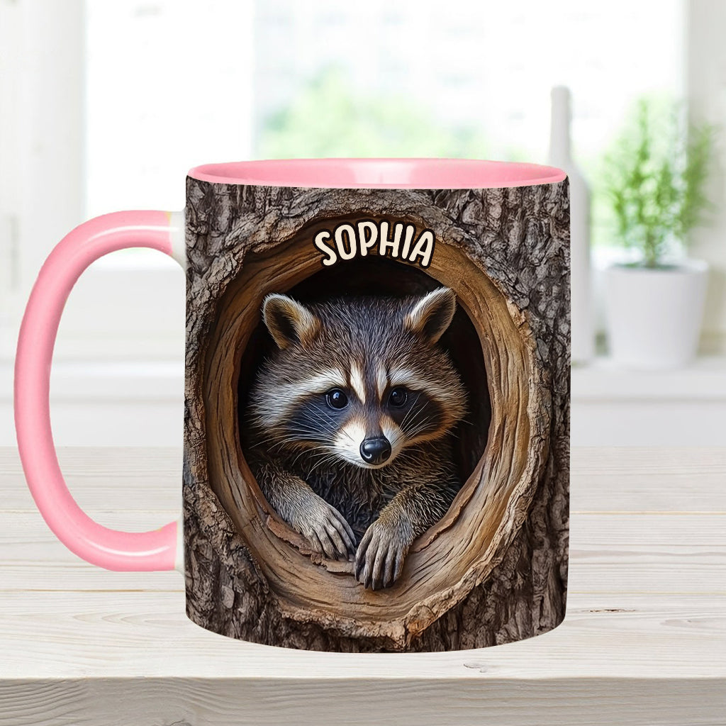 Niedlicher Waschbär - Personalisierte Tasse mit Waschbär-Motiv