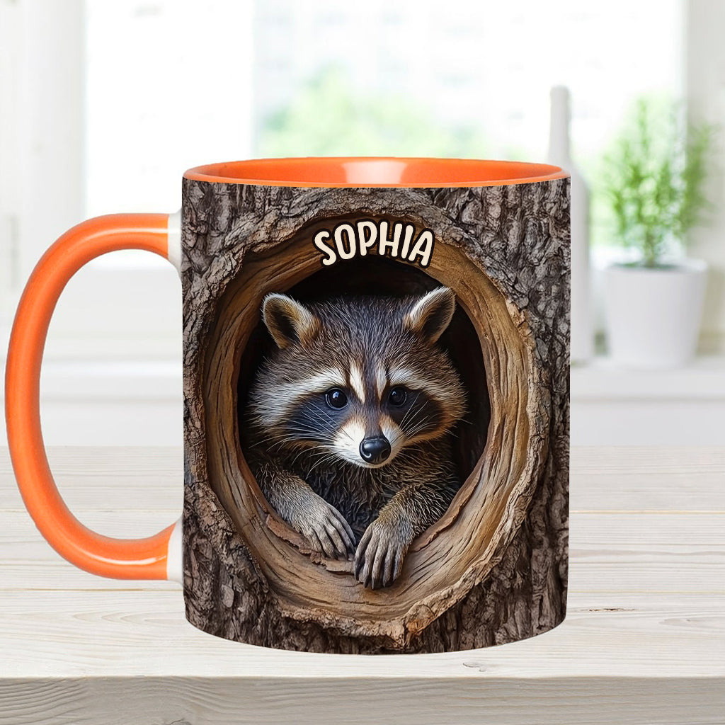 Niedlicher Waschbär - Personalisierte Tasse mit Waschbär-Motiv