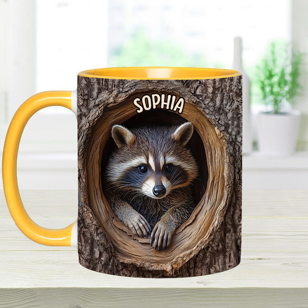 Niedlicher Waschbär - Personalisierte Tasse mit Waschbär-Motiv