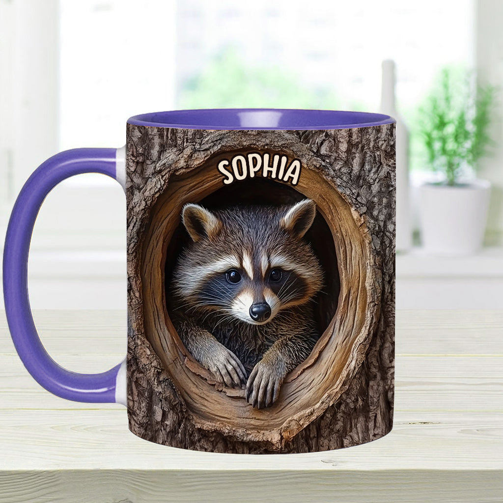 Niedlicher Waschbär - Personalisierte Tasse mit Waschbär-Motiv