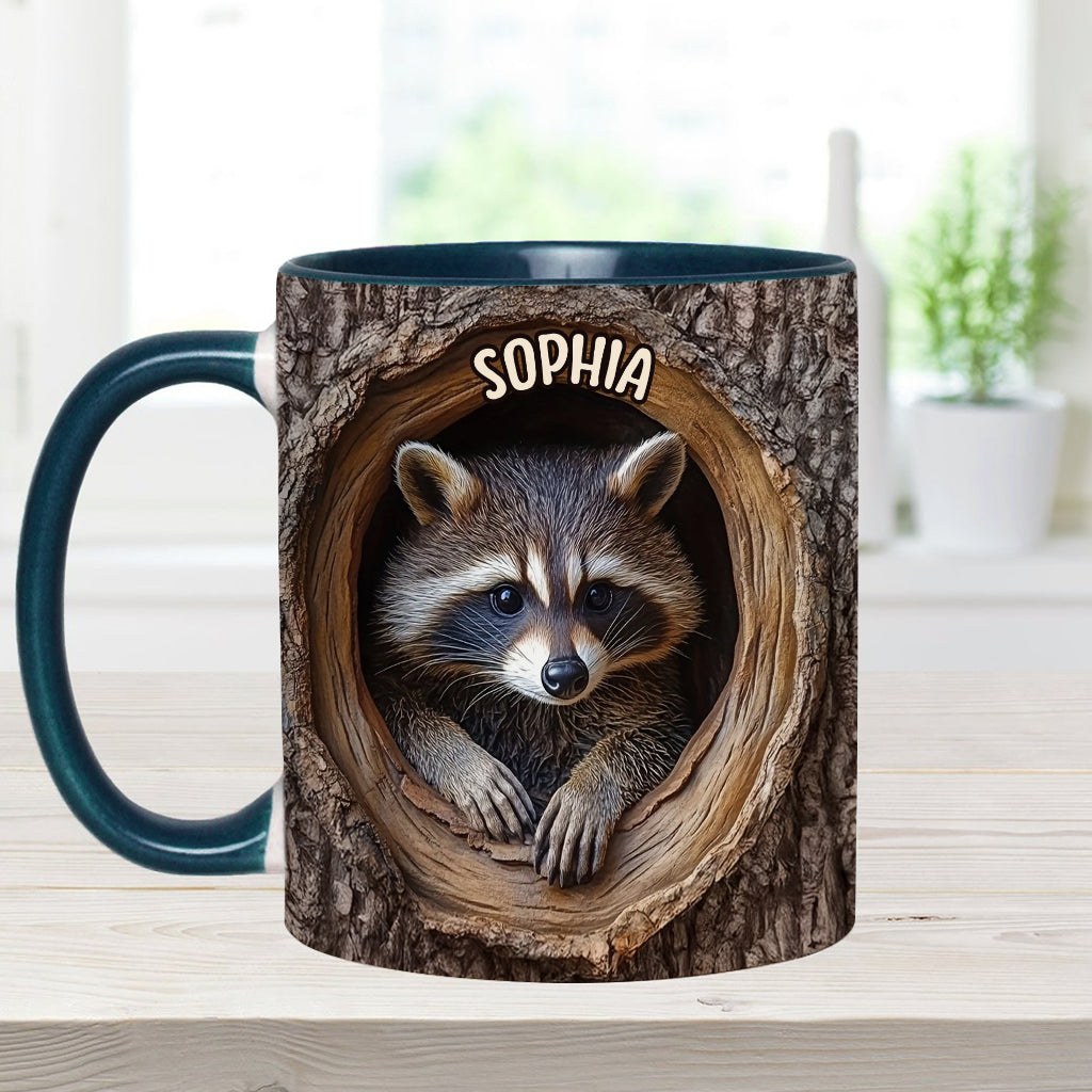 Niedlicher Waschbär - Personalisierte Tasse mit Waschbär-Motiv