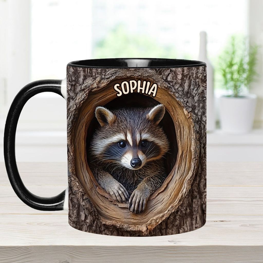 Niedlicher Waschbär - Personalisierte Tasse mit Waschbär-Motiv