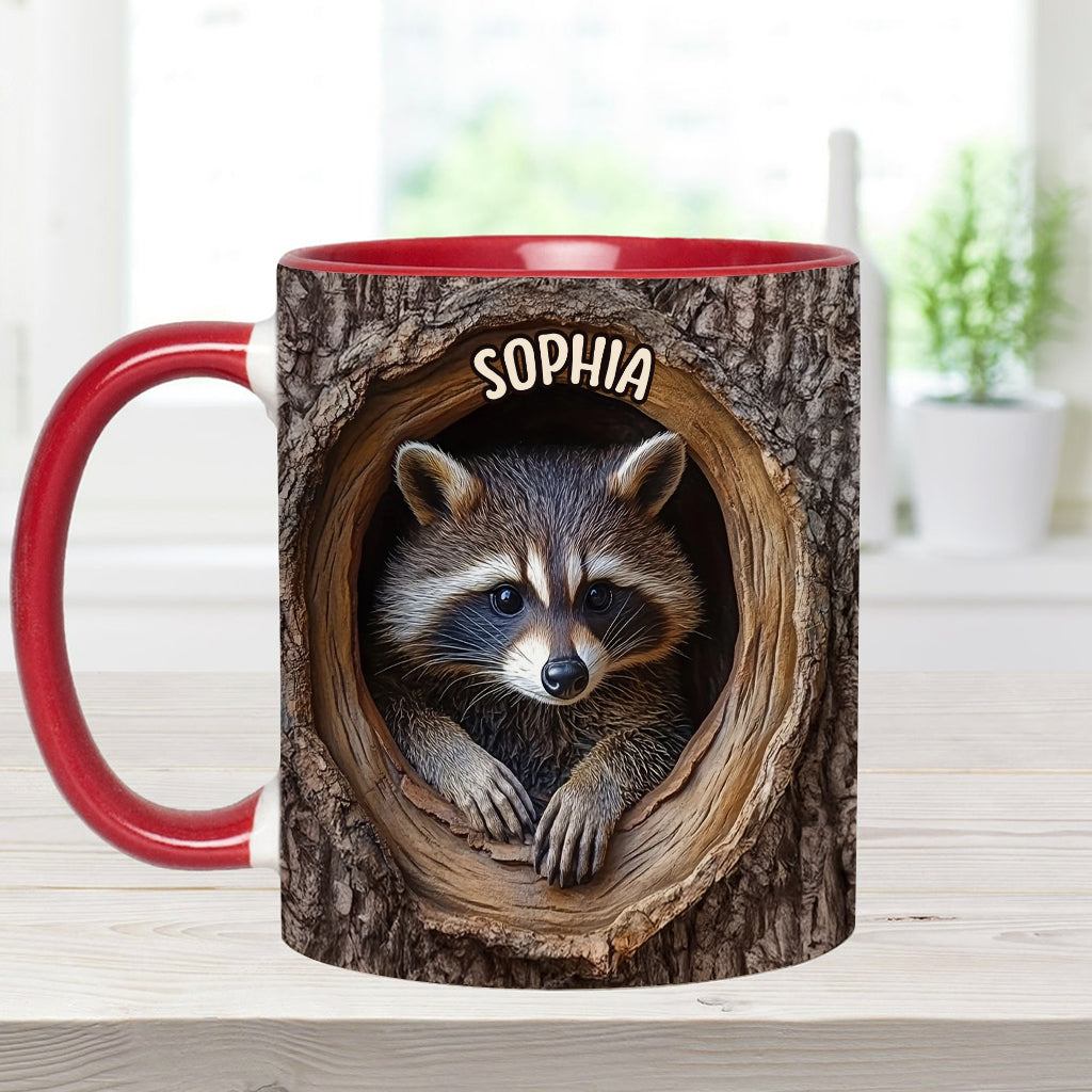 Niedlicher Waschbär - Personalisierte Tasse mit Waschbär-Motiv