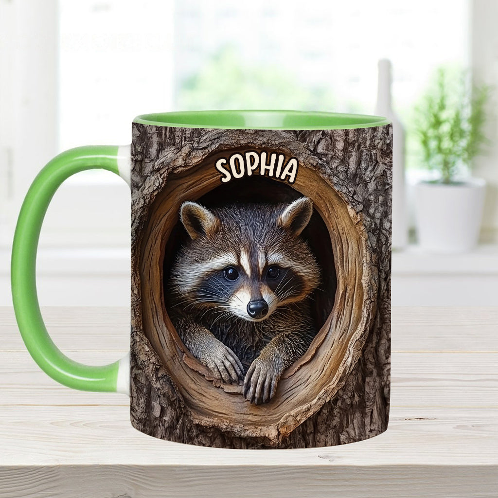 Niedlicher Waschbär - Personalisierte Tasse mit Waschbär-Motiv