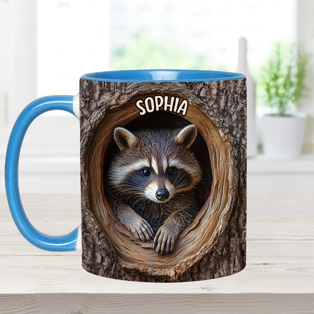 Niedlicher Waschbär - Personalisierte Tasse mit Waschbär-Motiv
