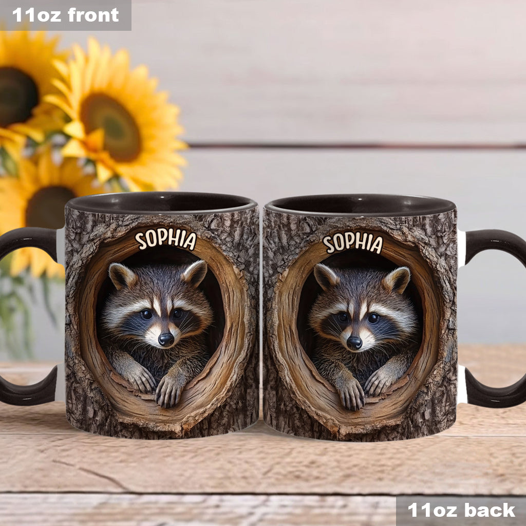 Niedlicher Waschbär - Personalisierte Tasse mit Waschbär-Motiv