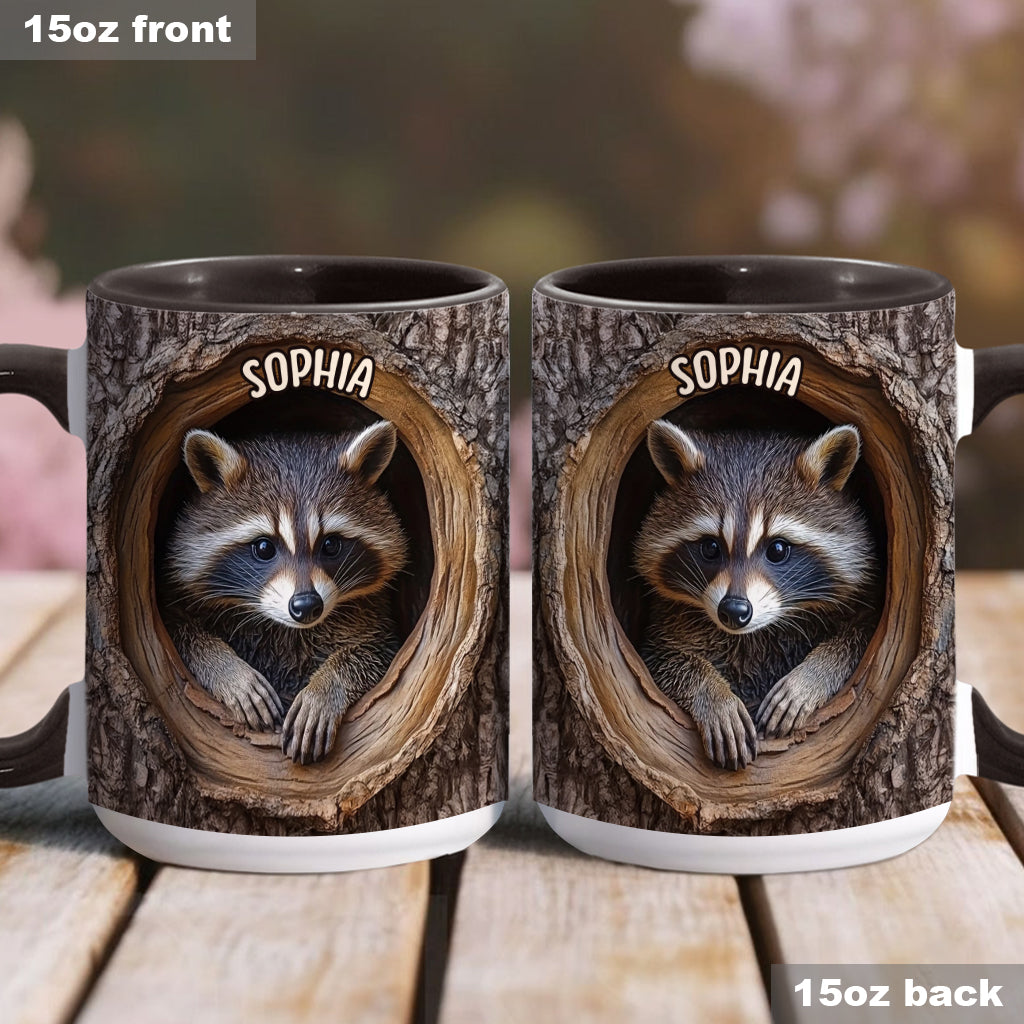 Niedlicher Waschbär - Personalisierte Tasse mit Waschbär-Motiv