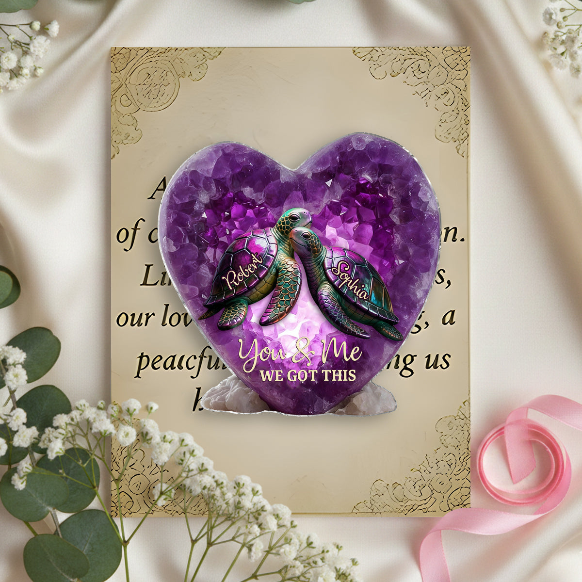 You & Me We Got This - Personalized Turtle Pocket Hug Card