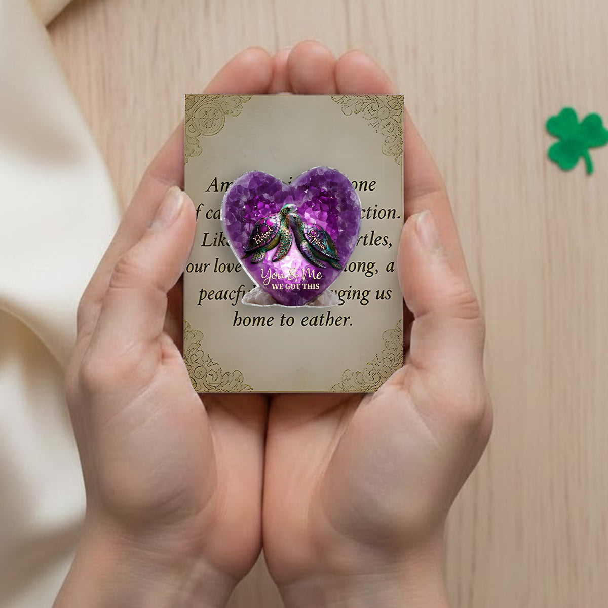 You & Me We Got This - Personalized Turtle Pocket Hug Card