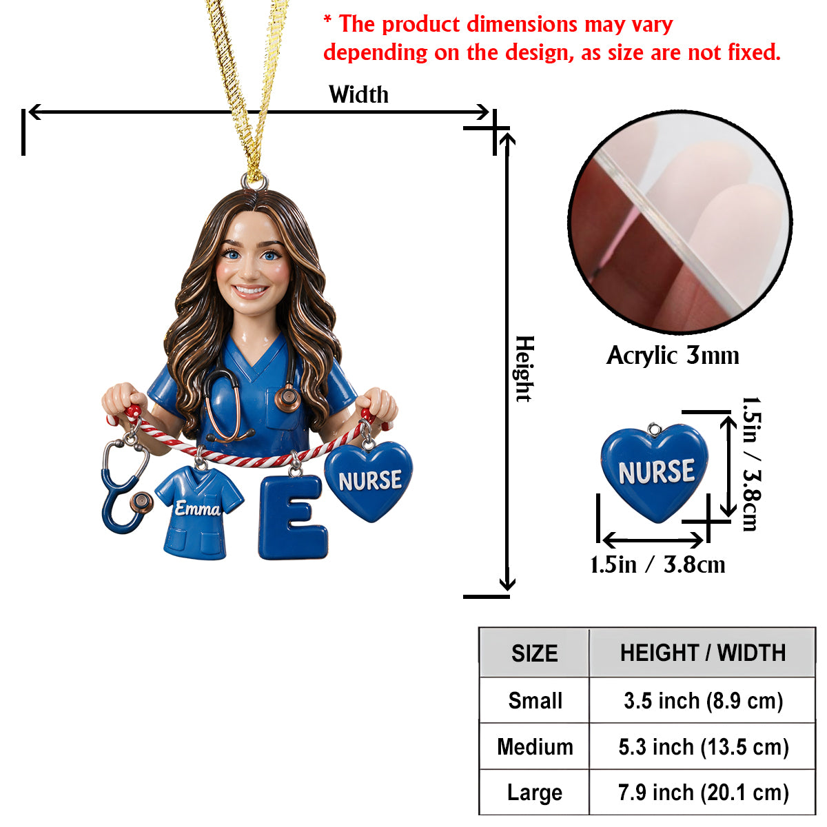 Nurse Life Christmas Gift - Personalized Nurse Ornament With Charm