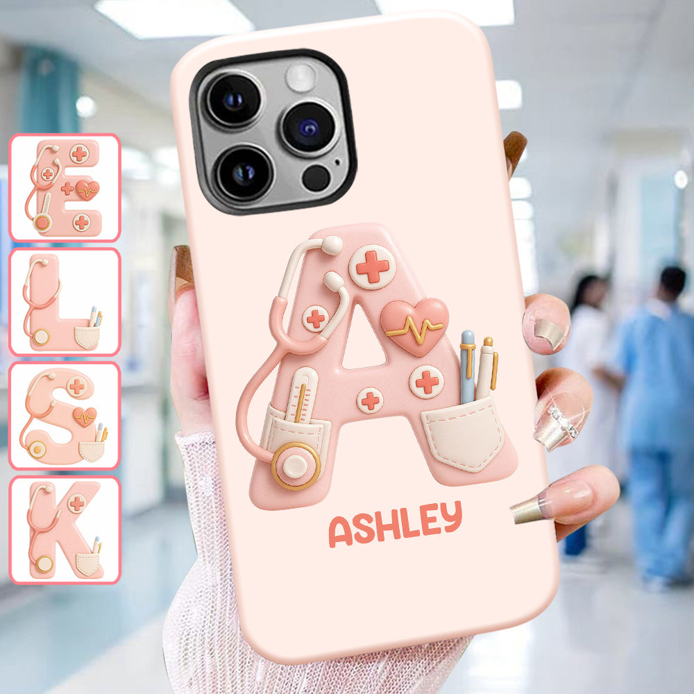 Krankenschwester-Alphabet-Handyhülle mit personalisiertem Krankenschwester-Vollbilddruck