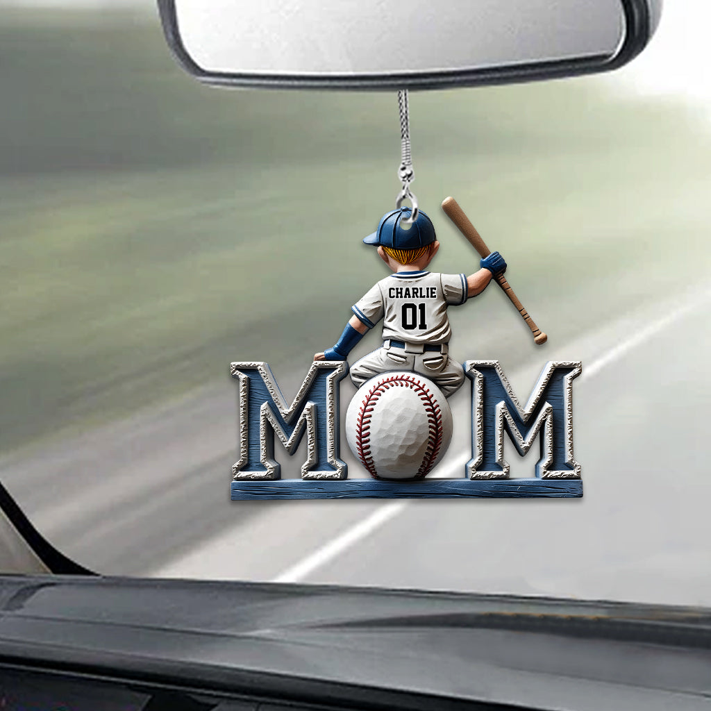 Baseball Mom - Personalized Mother Car Ornament