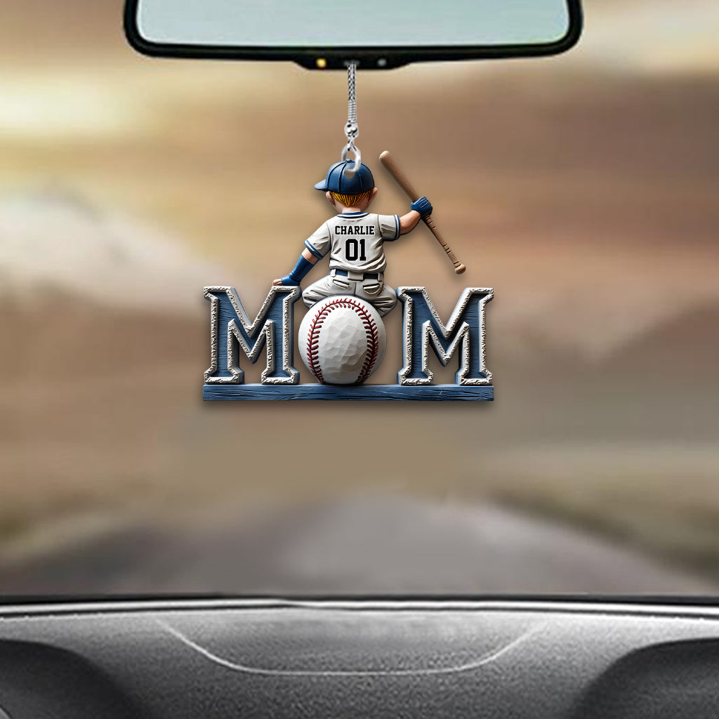 Baseball Mom - Personalized Mother Car Ornament