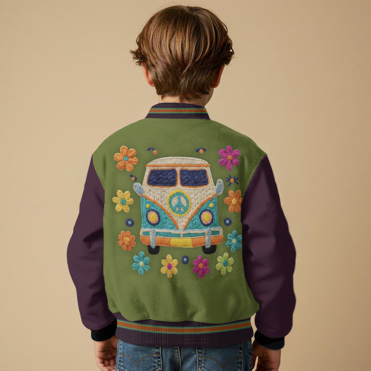 Hippie Souls - Veste universitaire hippie personnalisée