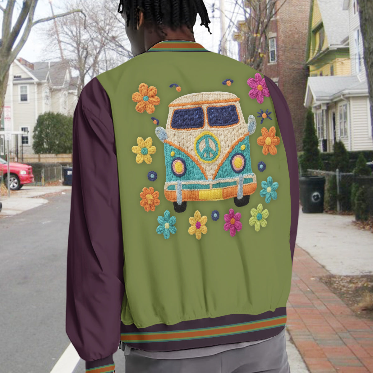 Hippie Souls - Veste universitaire hippie personnalisée
