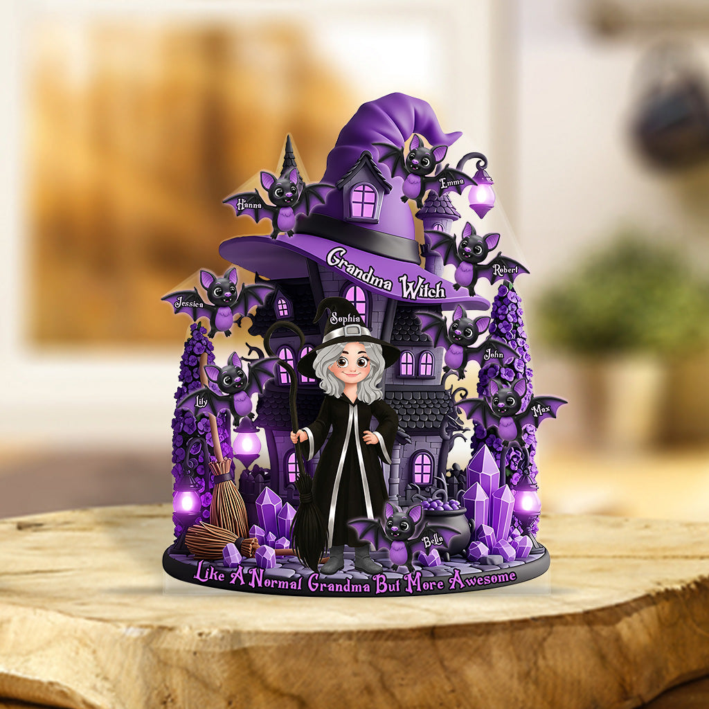 The Most Amazing Witch Gift For Mom, Grandma,... - Personalized Mother Custom Shaped Acrylic Plaque