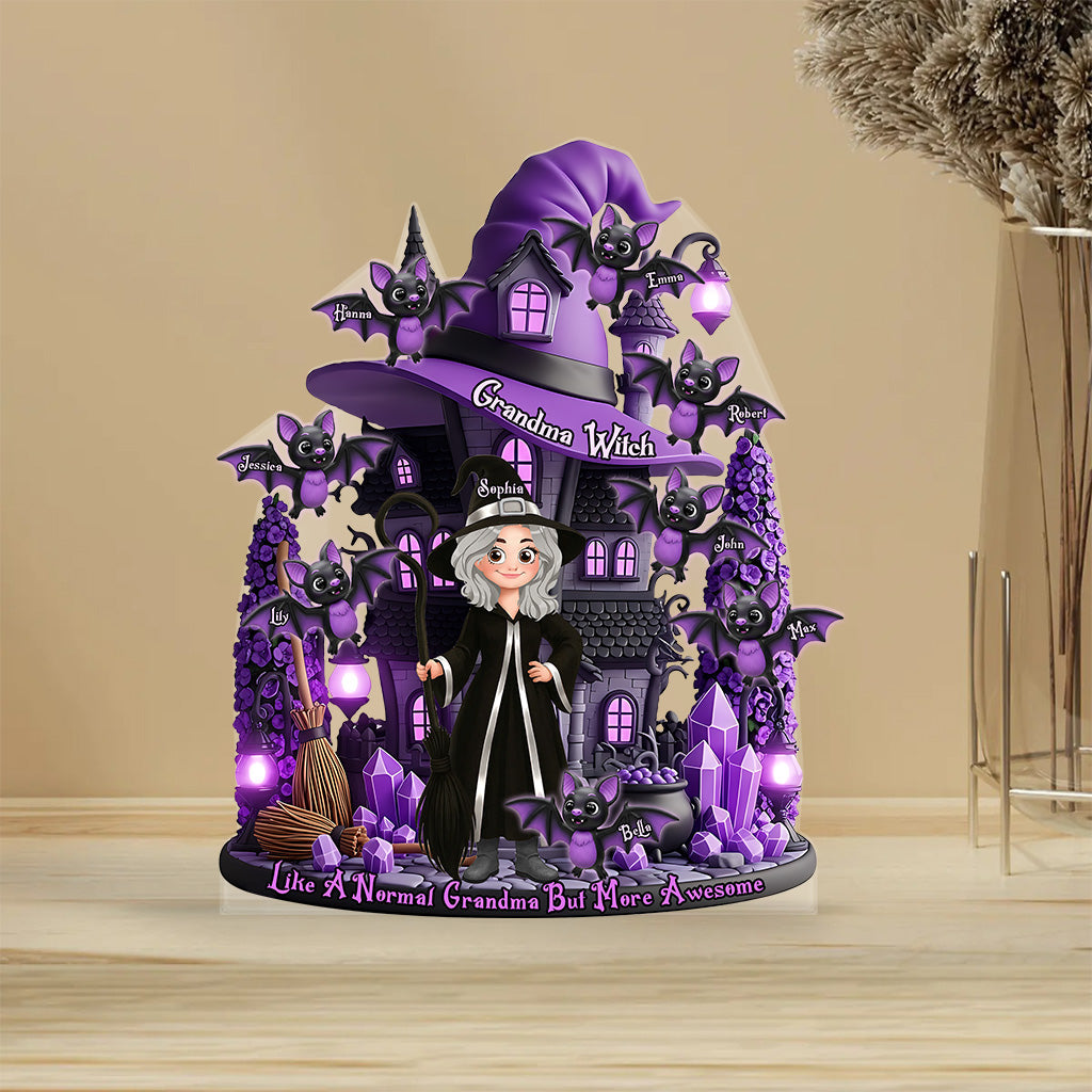 The Most Amazing Witch Gift For Mom, Grandma,... - Personalized Mother Custom Shaped Acrylic Plaque