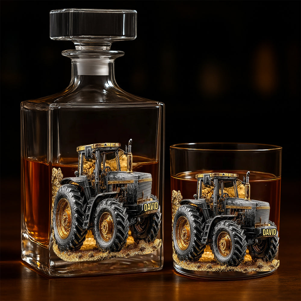Coffret carafe à whisky personnalisée « Fermier costaud »