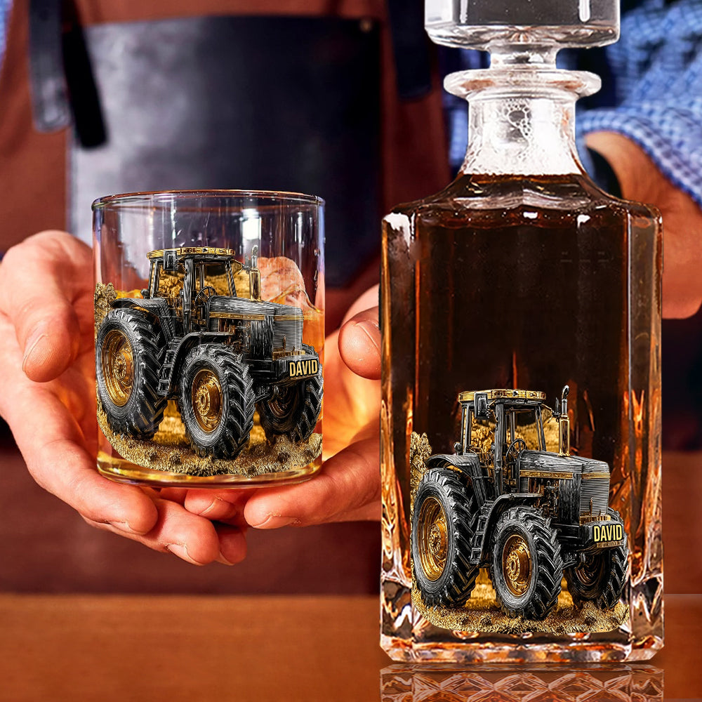 Coffret carafe à whisky personnalisée « Fermier costaud »