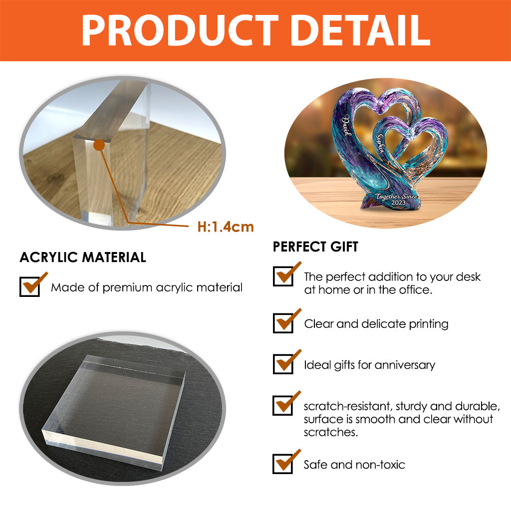 You And Me We Got This - Personalized Couple Custom Shaped Acrylic Plaque