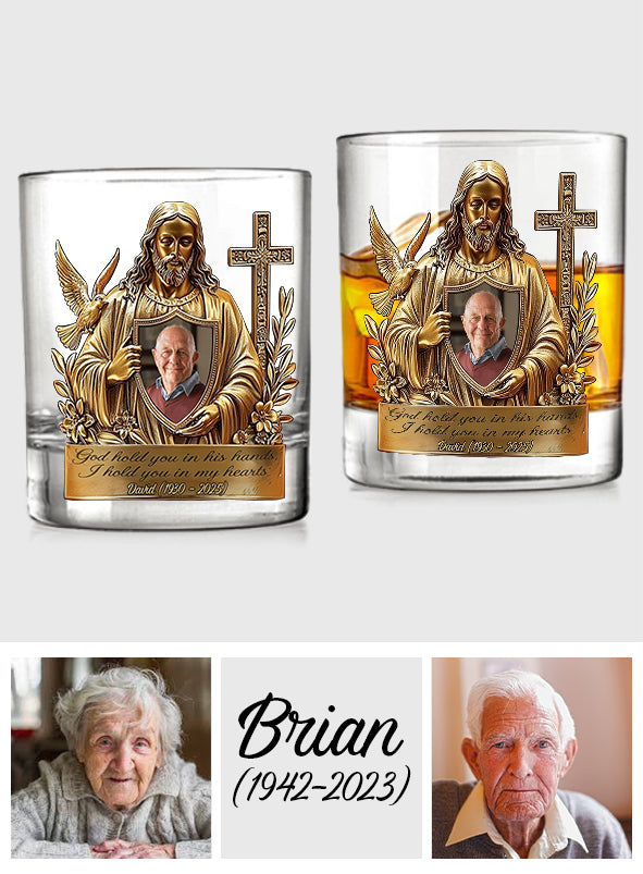 Always In The Arms Of God - Personalized Memorial Whiskey Glass