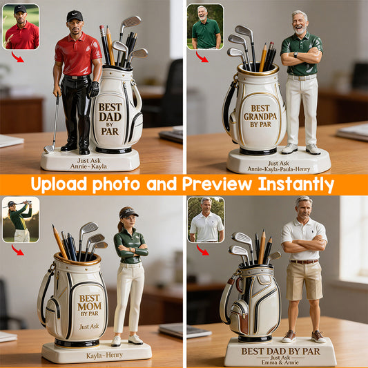 Bester Papa - Perfektes Geschenk zum Vatertag - Personalisierter Golf-Acryltopf