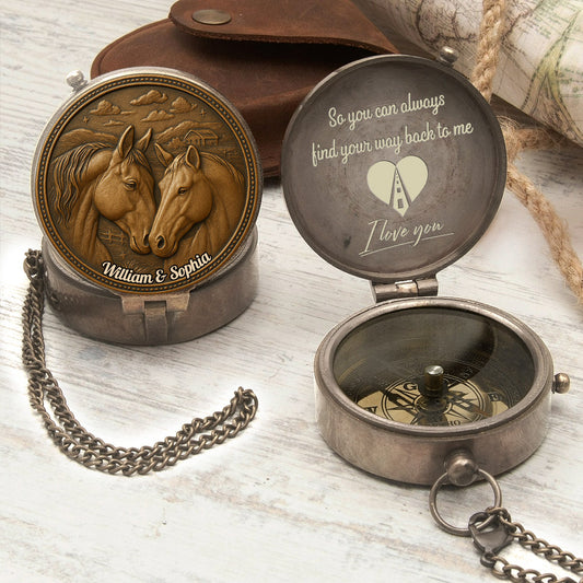 Find Your Way Back To Me - Personalized Couple Compass