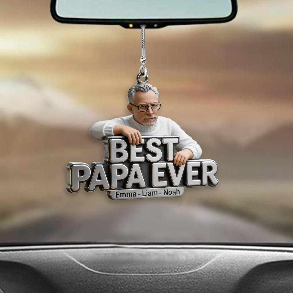 Geschenke zum Vatertag für Papa, Opa - Personalisierter transparenter Autoanhänger