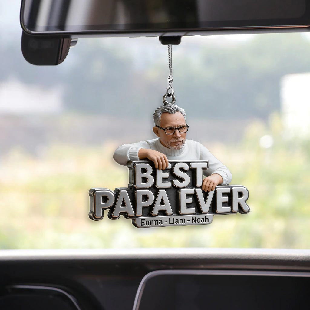 Geschenke zum Vatertag für Papa, Opa - Personalisierter transparenter Autoanhänger
