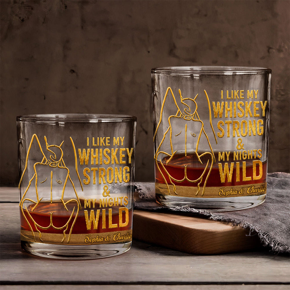 Whiskey Geschenk für Liebhaber, Paar Lustiges Geschenk - Personalisierbares Würziges Whiskeyglas