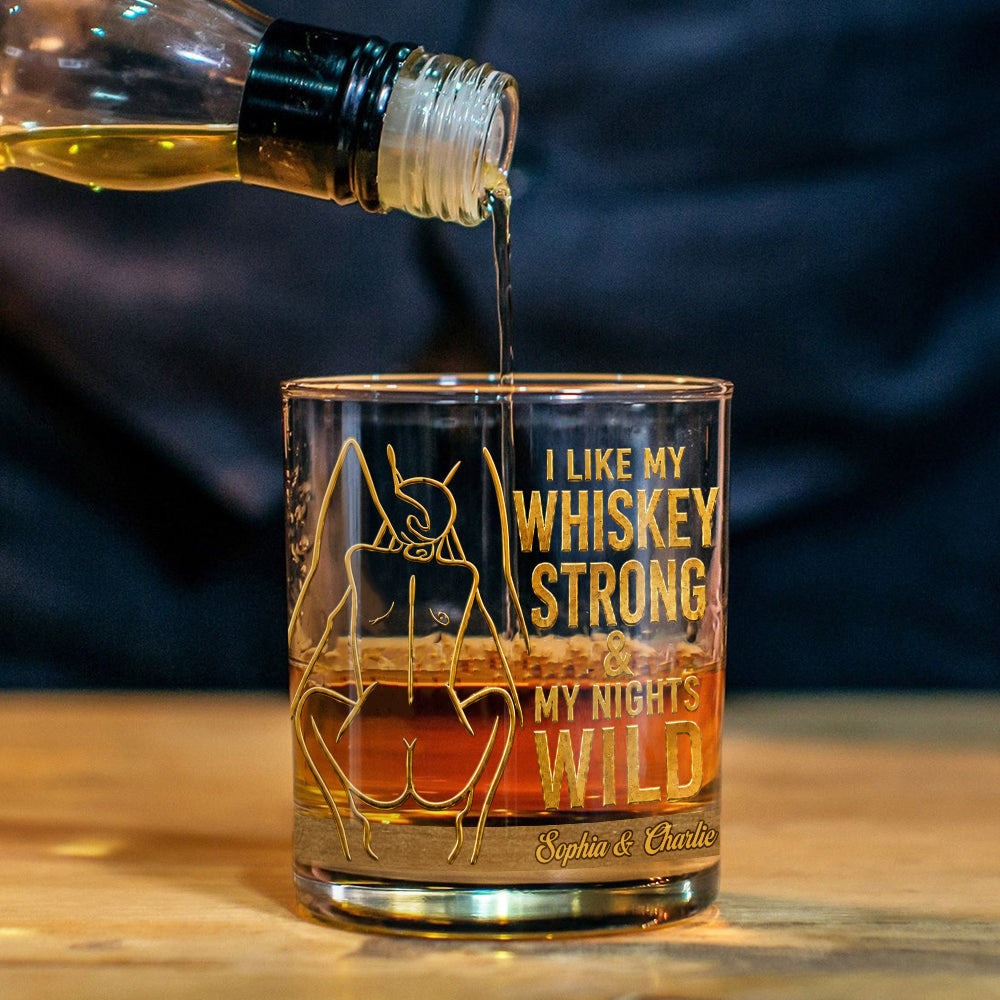 Whiskey Geschenk für Liebhaber, Paar Lustiges Geschenk - Personalisierbares Würziges Whiskeyglas
