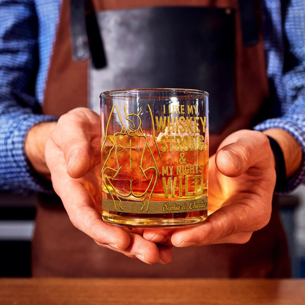 Whiskey Geschenk für Liebhaber, Paar Lustiges Geschenk - Personalisierbares Würziges Whiskeyglas
