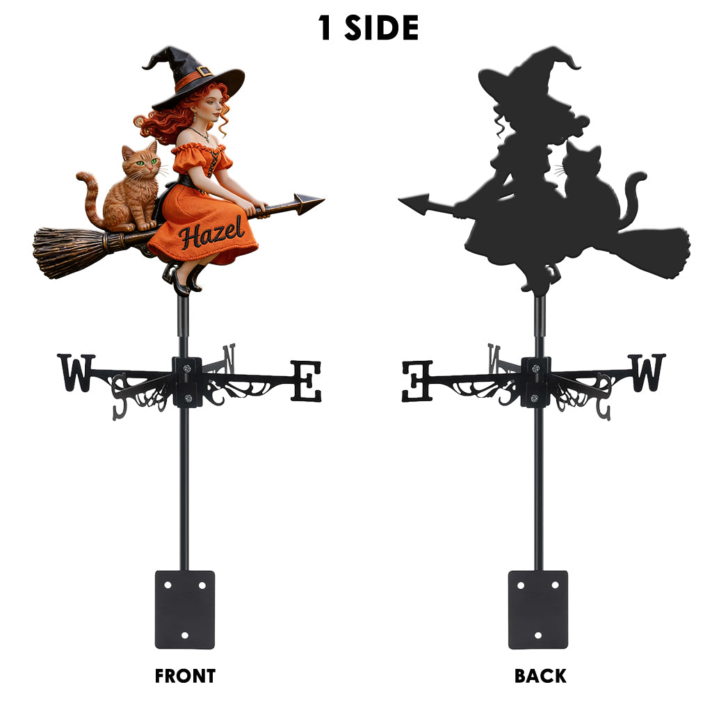 Salem Broom - Personalized Witch Weather Vane