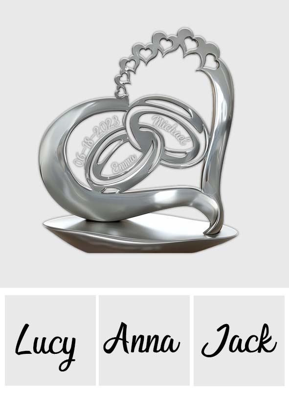 Anniversary Gifts For Couple - Personalized Couple Custom Shaped Acrylic Plaque