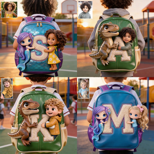 Bonjour Été - Sac à Dos en Cuir Personnalisable pour Enfants