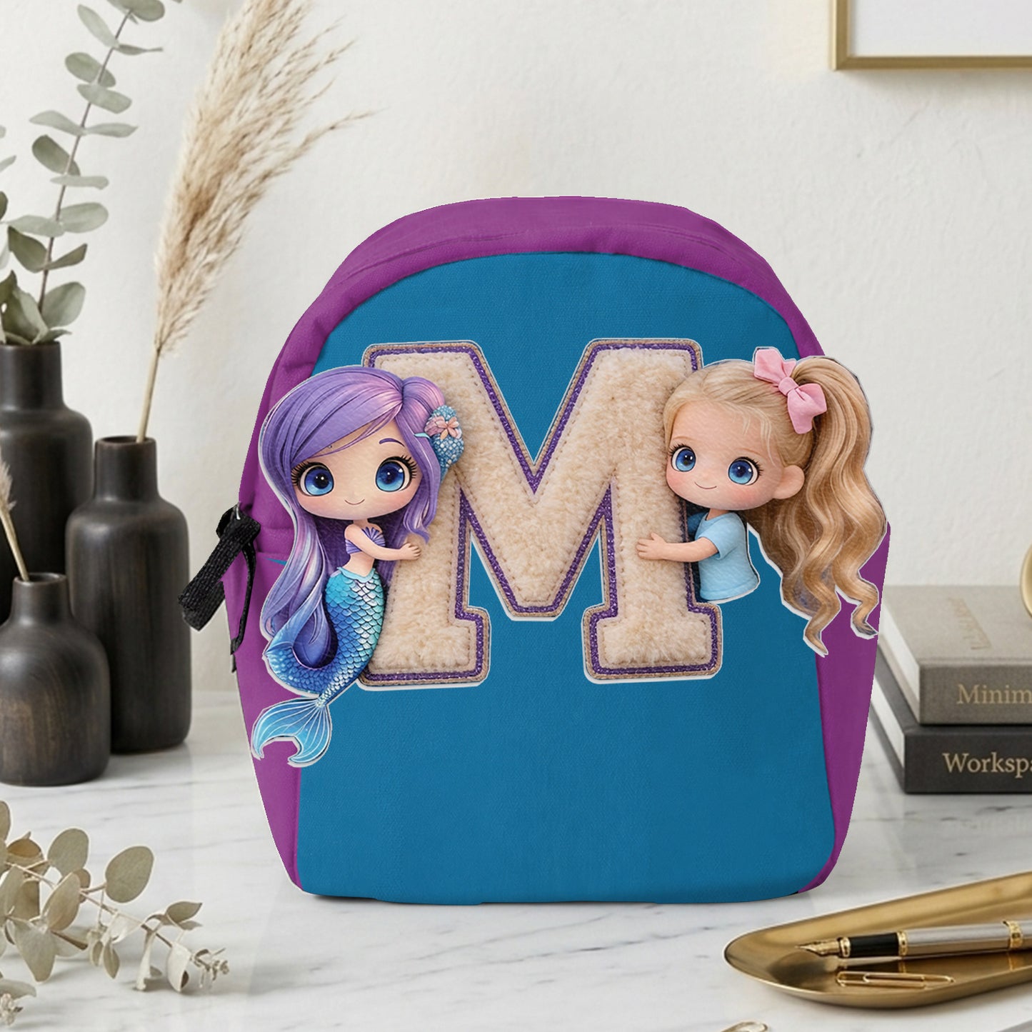 Bonjour Été - Sac à Dos en Cuir Personnalisable pour Enfants