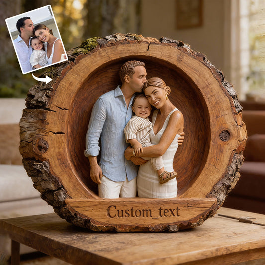 Die beste Familie aller Zeiten – personalisierte Acrylplakette in individueller Familienform