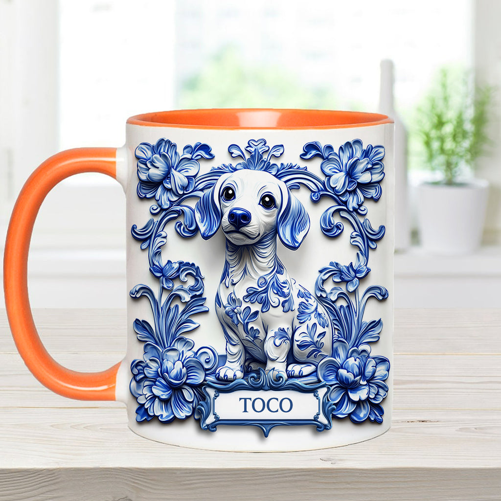 Mug personnalisé en porcelaine avec motif teckel