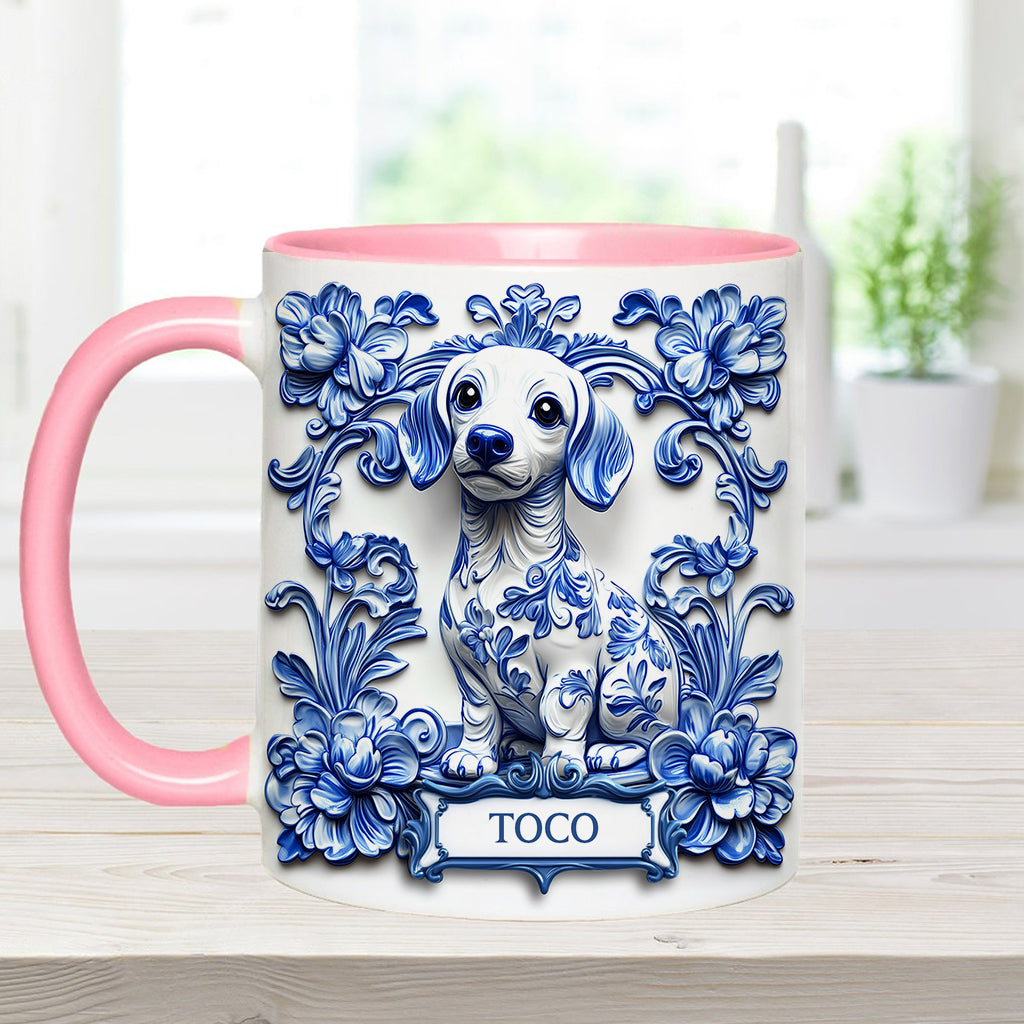 Mug personnalisé en porcelaine avec motif teckel
