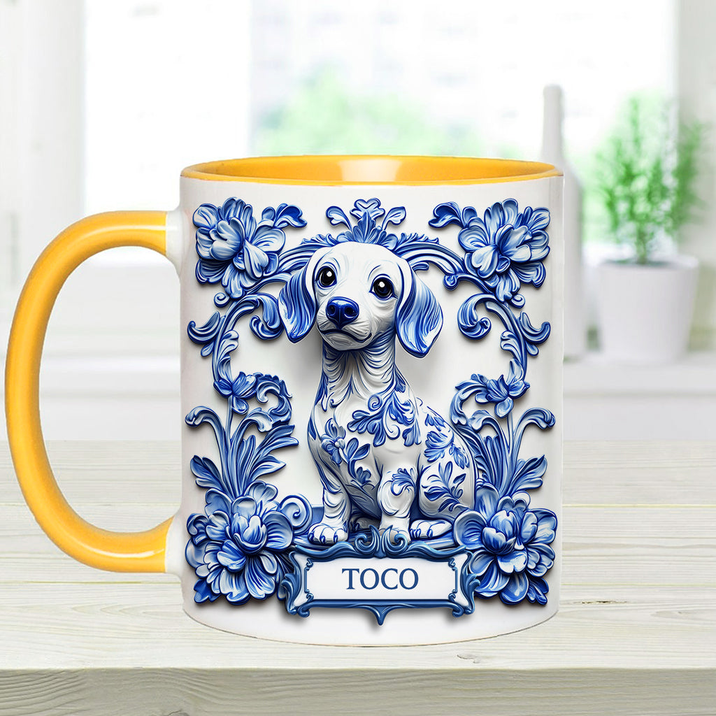 Mug personnalisé en porcelaine avec motif teckel