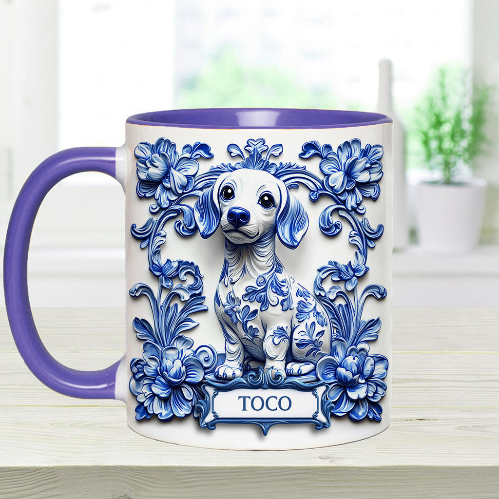 Mug personnalisé en porcelaine avec motif teckel